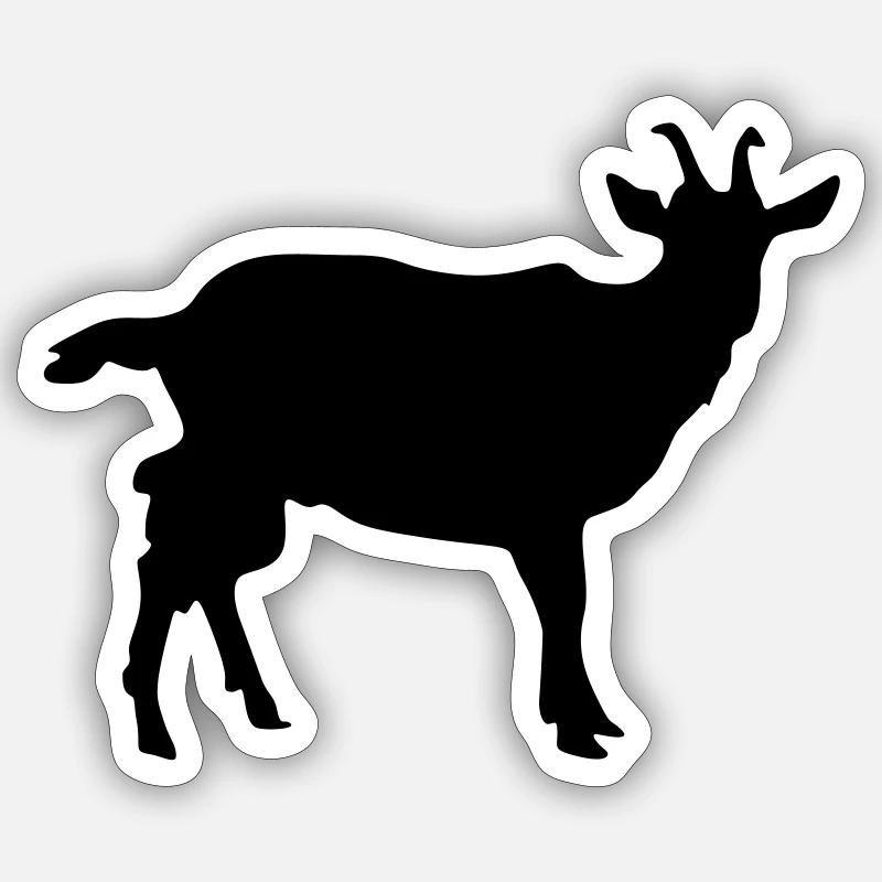 Goat Silhouette Sticker size S (10 x 10 cm)