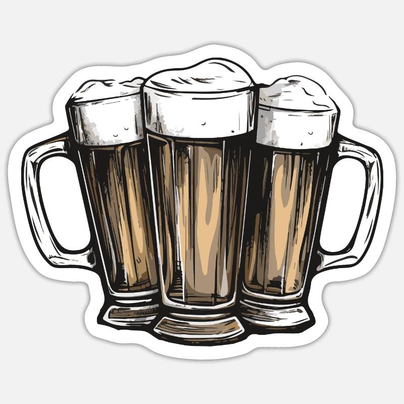 Bier Drinking Team Party Sticker Größe S (10 x 10 cm)