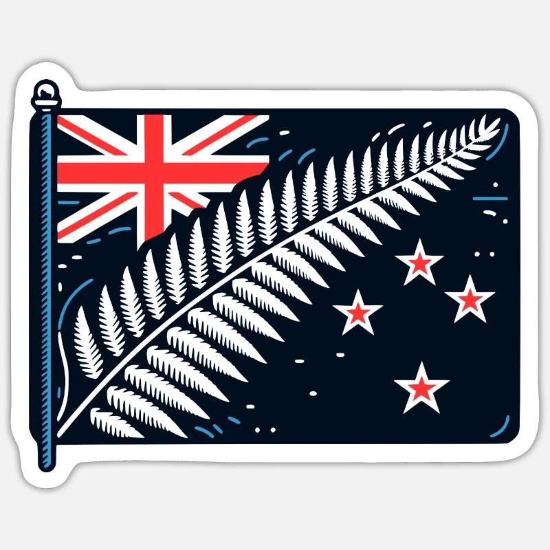 Neuseeland Aotearoa Kiwi 10 - Sticker Größe S (10 x 10 cm) - Mattweiß