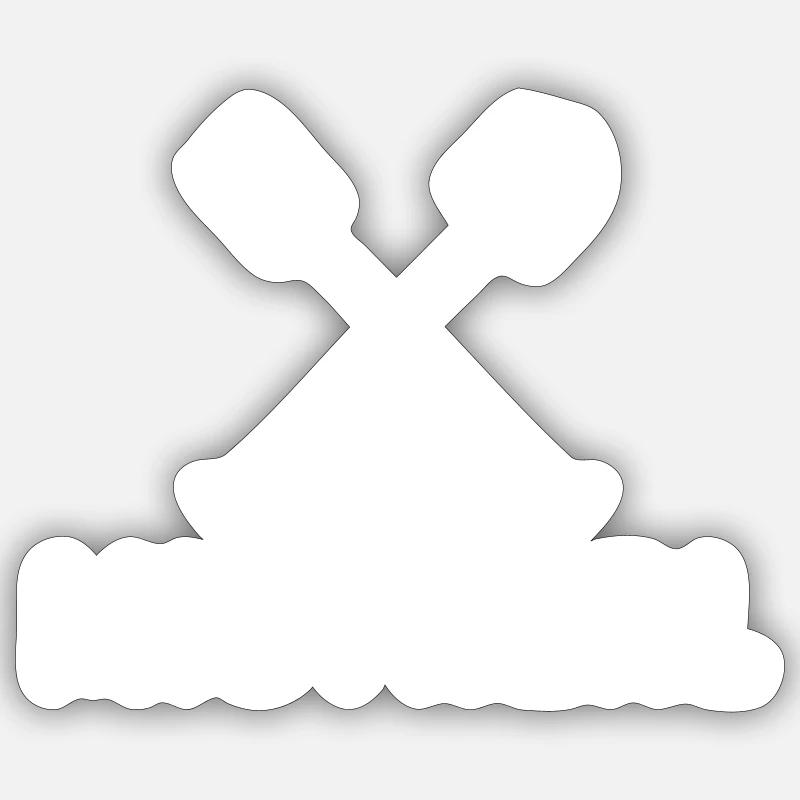 bâtard blanc Sticker taille S (10 x 10 cm)