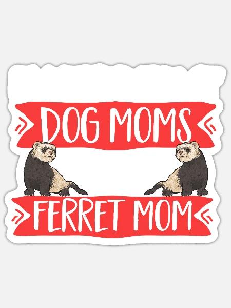 Frettchen Besitzer Frettchen - Sticker Größe S (10 x 10 cm) - Mattweiß