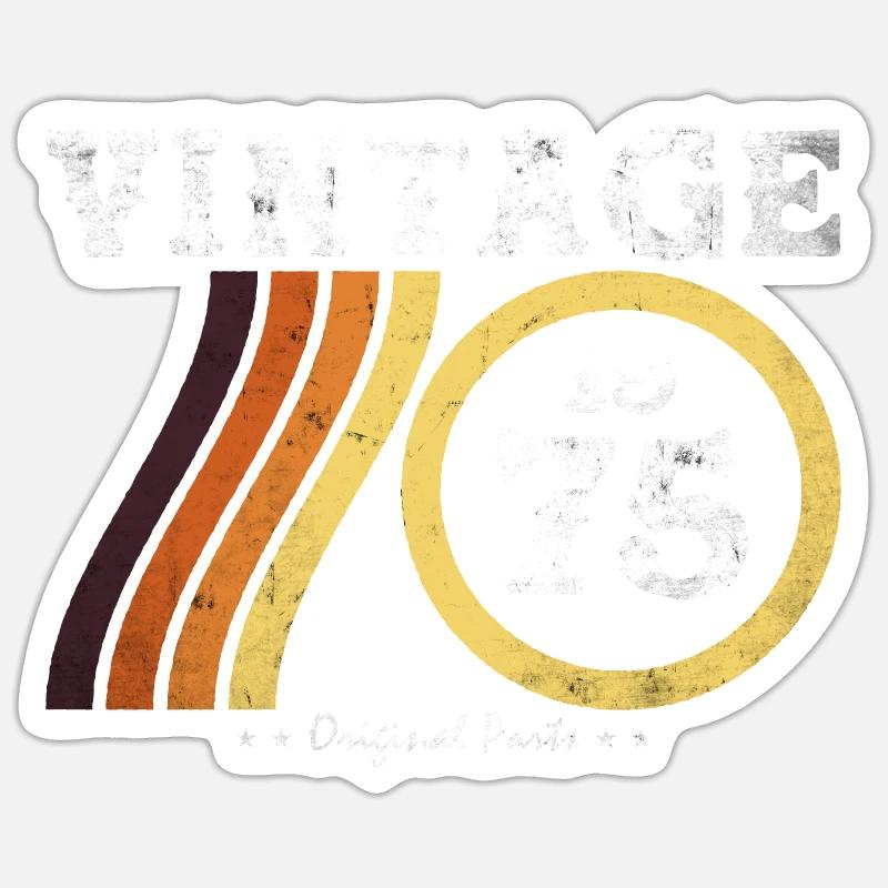 Millésime 1975 - Classique Édition Limitée Rétro 49 Sticker taille S (10 x 10 cm)