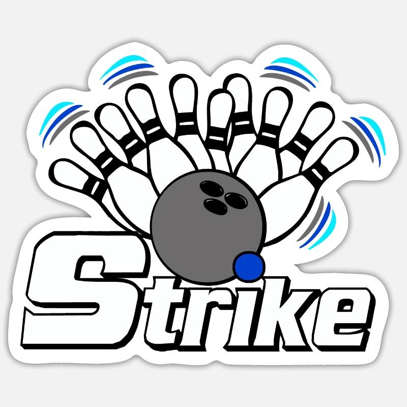 Strike Bowling Sticker size S (10 x 10 cm)