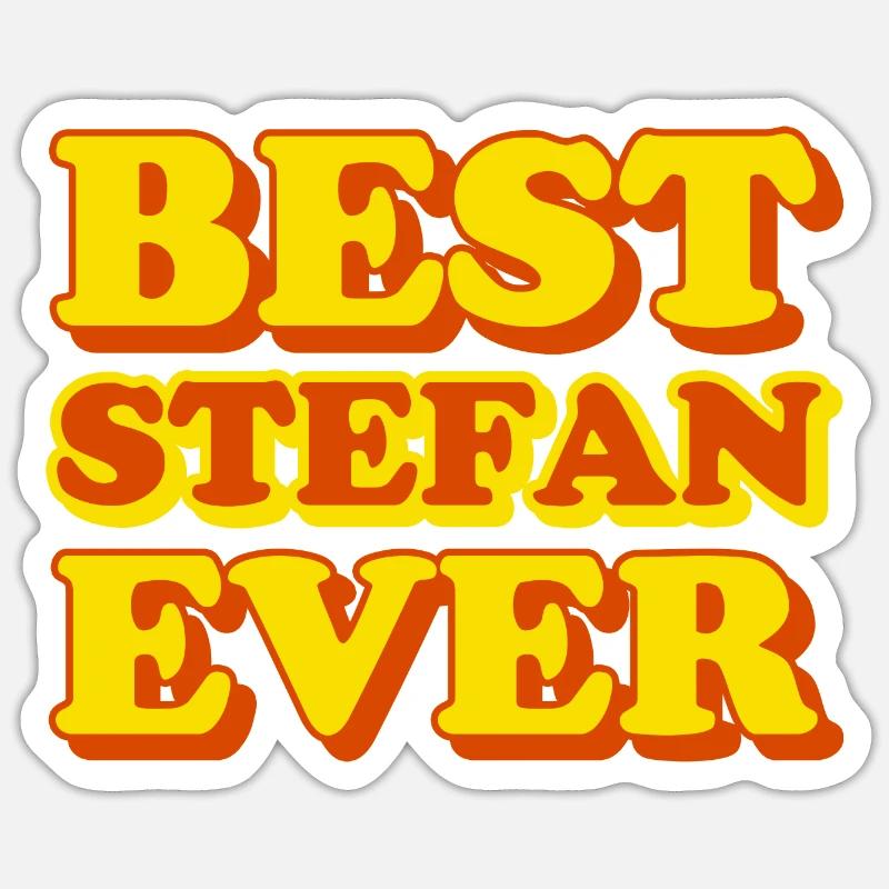 Stefan First Name Funny Gift Sticker size S (10 x 10 cm)