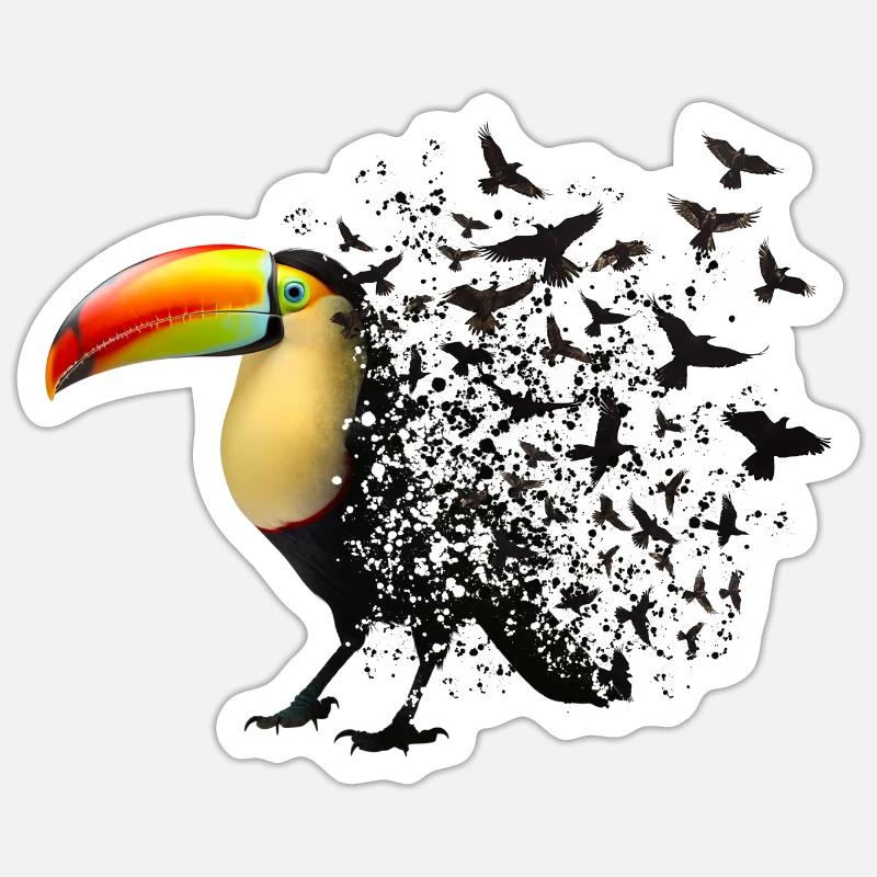 Toucan - Sticker size S (10 x 10 cm) - white matte