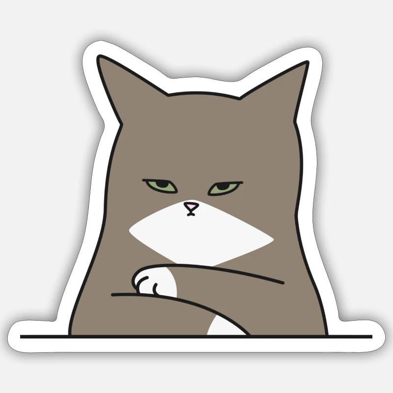 Grim Cat Sticker size S (10 x 10 cm)
