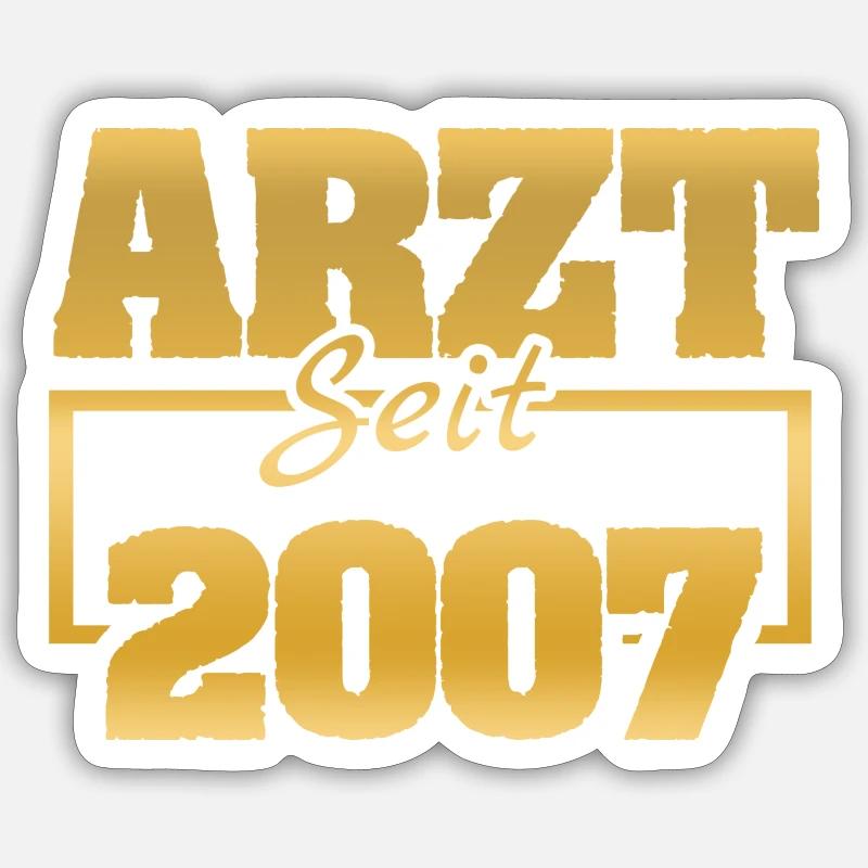 2007 - Sticker taille S (10 x 10 cm) - blanc mat