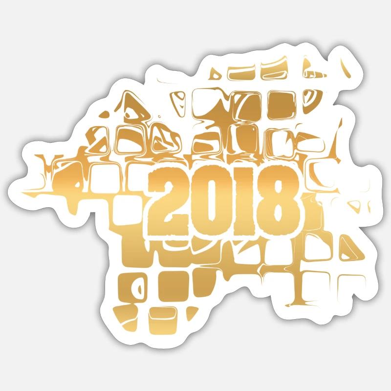 Granny 2018 - Sticker size S (10 x 10 cm) - white matte