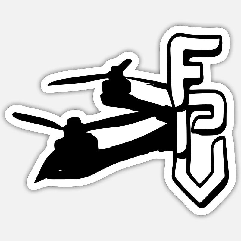 FPV Mix - Sticker Größe S (10 x 10 cm) - Mattweiß