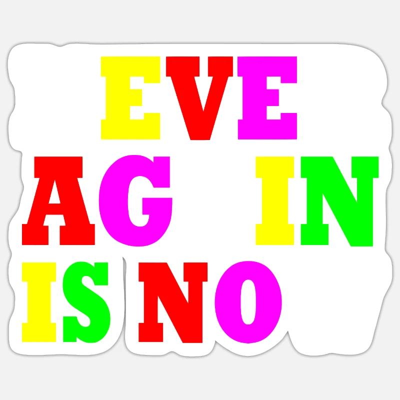 Never again is now - Sticker size S (10 x 10 cm) - white matte