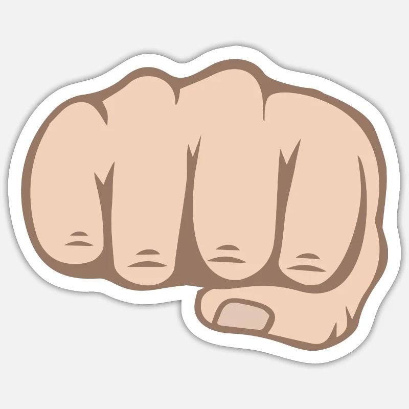 Faust - Sticker Größe S (10 x 10 cm) - Mattweiß