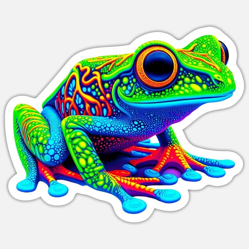Frog - Sticker size S (10 x 10 cm) - white matte