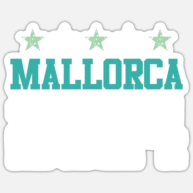 Majorque 2024 Circuits - Sticker taille S (10 x 10 cm) - blanc mat