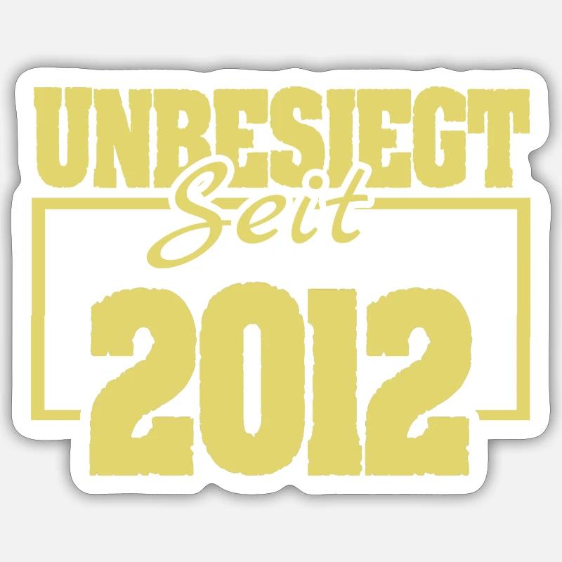 since 2012 - Sticker size S (10 x 10 cm) - white matte