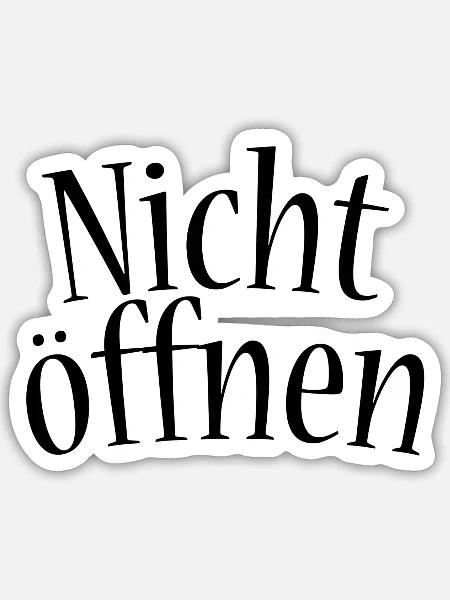 Nicht öffnen - Sticker Größe S (10 x 10 cm) - Mattweiß