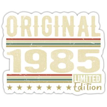 Original 1985 - Retro 1985 Geburtstagsgeschenk - Sticker Größe S (10 x 10 cm) - Mattweiß - Vorne