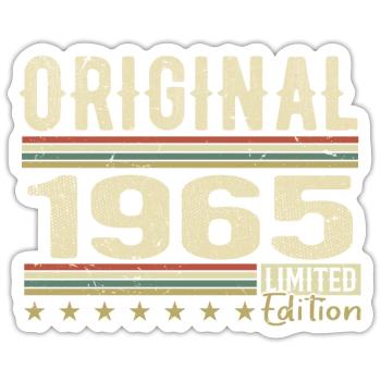 Original 1965 - Retro 1965 Birthday Gift - Sticker size S (10 x 10 cm) - white matte - Front
