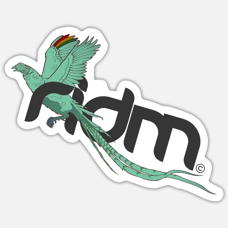 RIDM Rasta Pheasant - Sticker size S (10 x 10 cm) - white matte