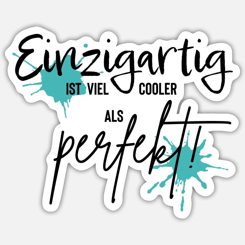 einzigartig Sticker Größe S (10 x 10 cm)