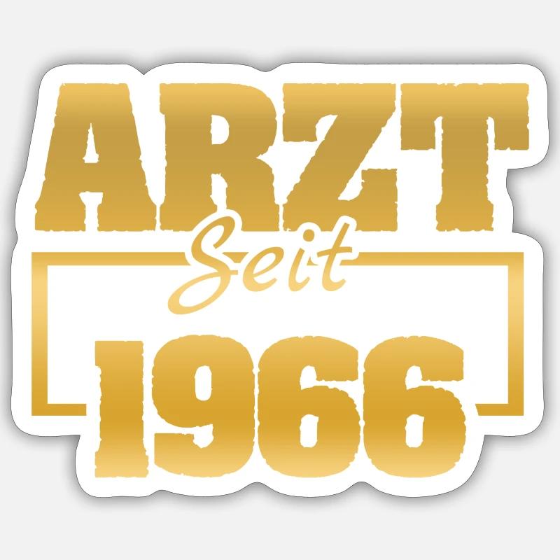 1966 - Sticker taille S (10 x 10 cm) - blanc mat