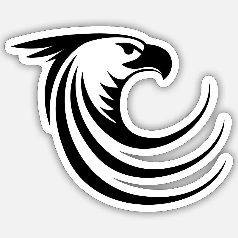 Eagle like a phoenix Sticker size S (10 x 10 cm)
