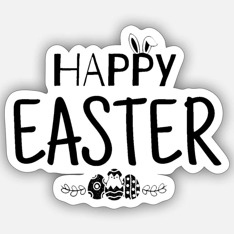 Happy Easter - Sticker size S (10 x 10 cm) - white matte