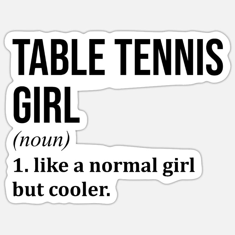 Ping-pong - Sticker taille S (10 x 10 cm) - blanc mat