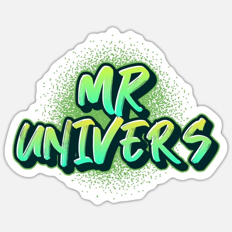 Mr Univers Sticker taille S (10 x 10 cm)