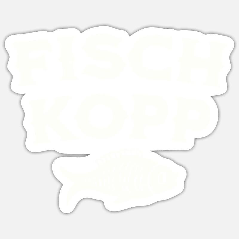 Fischkopp Sticker Größe S (10 x 10 cm)