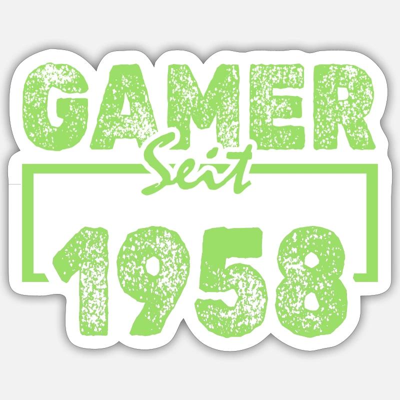 Nerd 1958 - Sticker size S (10 x 10 cm) - white matte