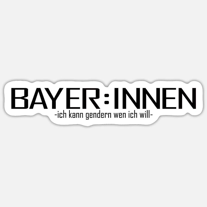 BAVARIA SÖDER LANGUAGE GENDERING - Sticker size S (10 x 10 cm) - white matte
