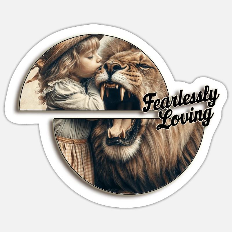 Aimer sans peur - Sticker taille S (10 x 10 cm) - blanc mat