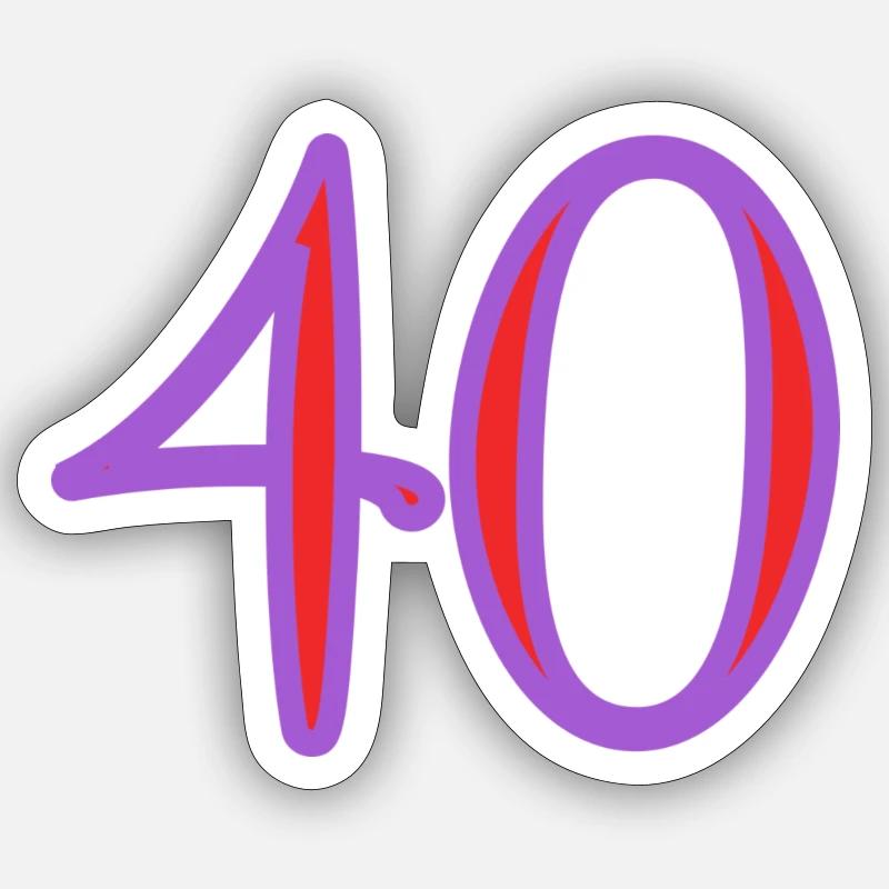 40 - Sticker taille S (10 x 10 cm) - blanc mat