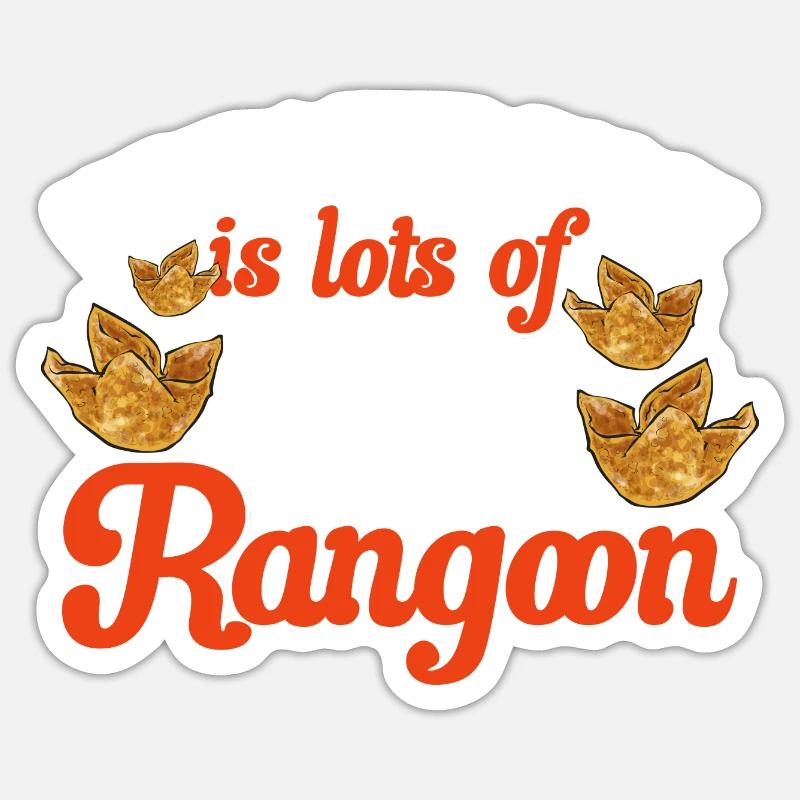 Krabben Rangoon Crab Rangoon - Sticker Größe S (10 x 10 cm) - Mattweiß