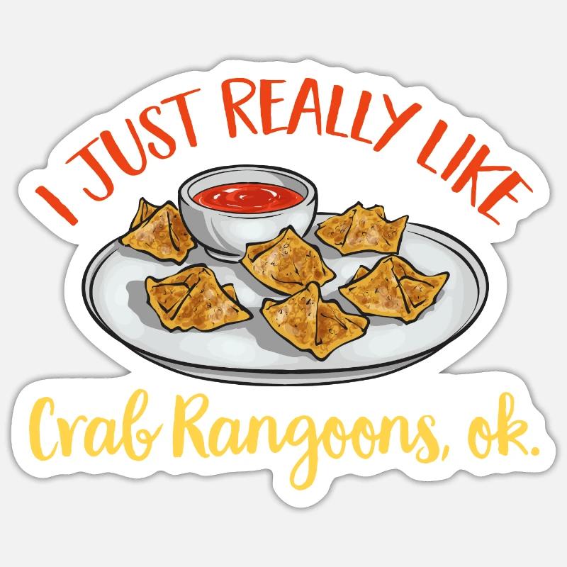 Krabben Rangoon Crab Rangoon Sticker Größe S (10 x 10 cm)
