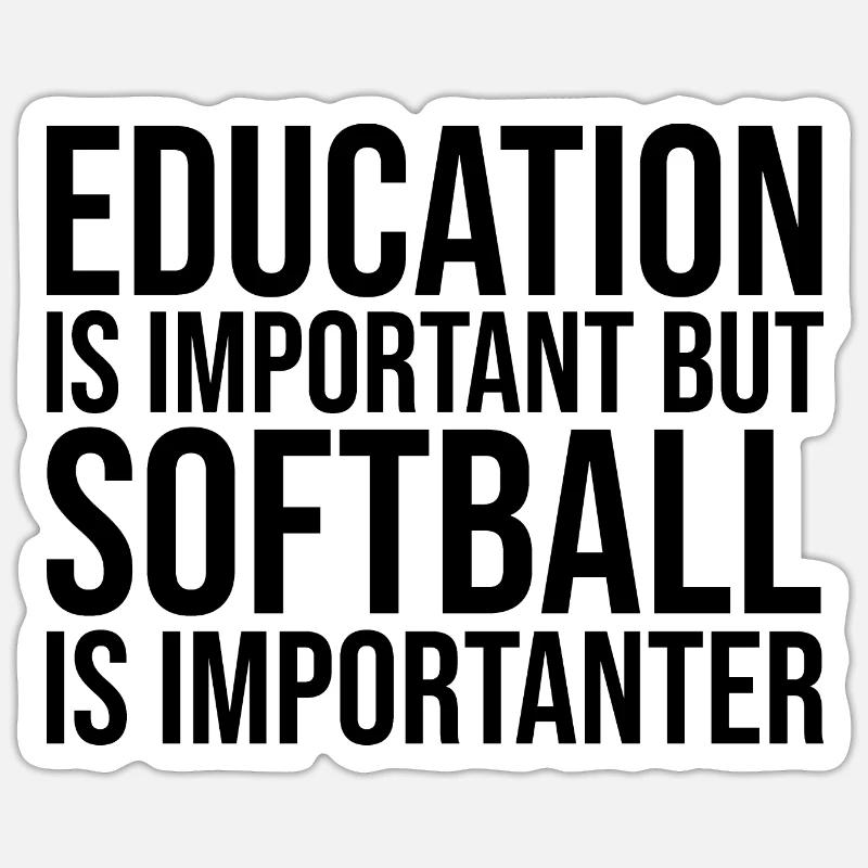 Softball - Sticker size S (10 x 10 cm) - white matte