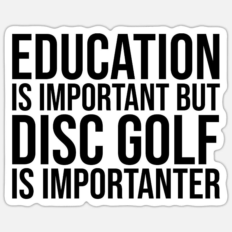 Disc Golf - Sticker size S (10 x 10 cm) - white matte