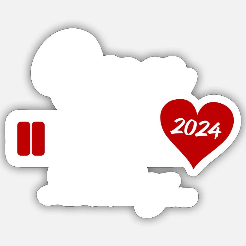 opa loading 2024 - Sticker Größe S (10 x 10 cm) - Mattweiß