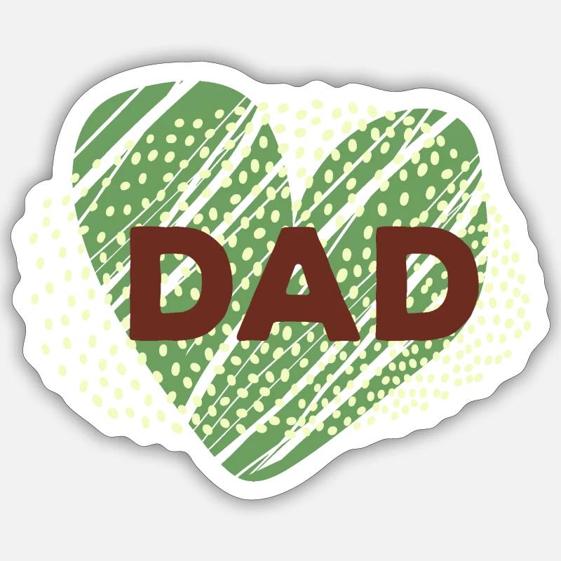 Dad - Sticker Größe S (10 x 10 cm) - Mattweiß