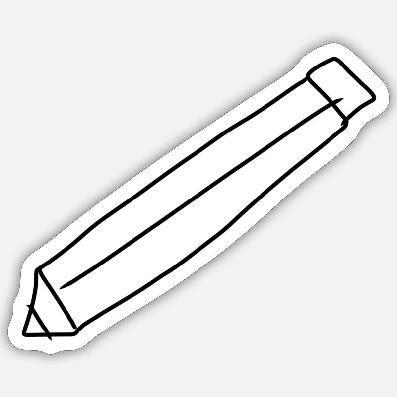 Dessin d’icône de stylo - Sticker taille S (10 x 10 cm) - blanc mat
