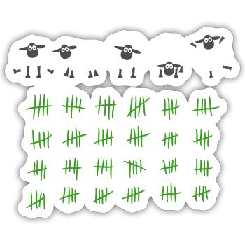 Insomniaque - Sticker taille S (10 x 10 cm) - blanc mat - Devant
