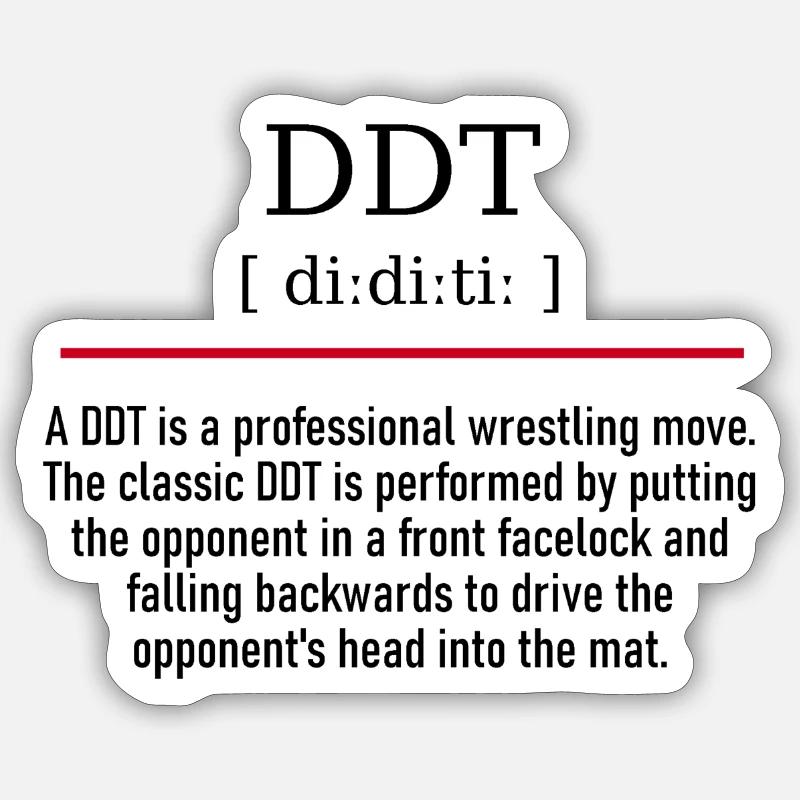 DDT - spelling and description Sticker Größe S (10 x 10 cm)