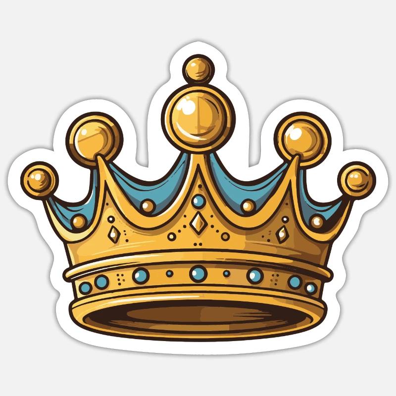 Krone Symbol Sticker Größe S (10 x 10 cm)