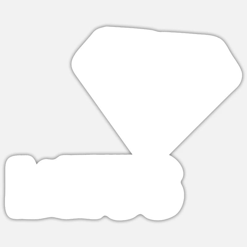 Noble Linus - Sticker taille S (10 x 10 cm) - blanc mat