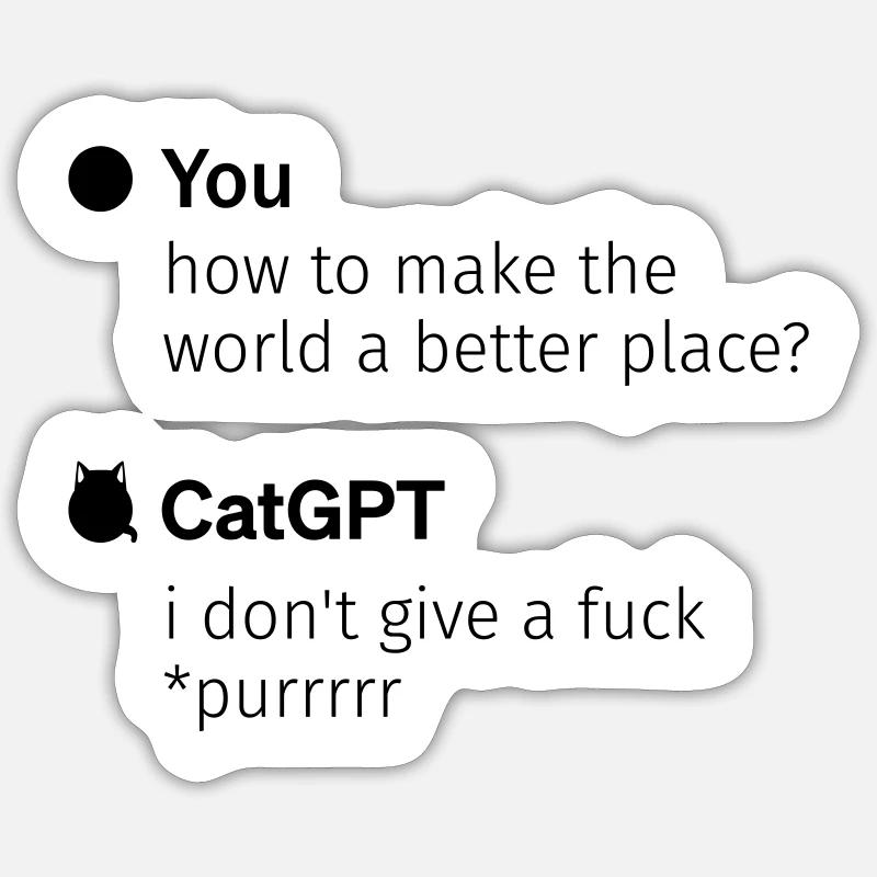 catGPT Sticker Größe S (10 x 10 cm)