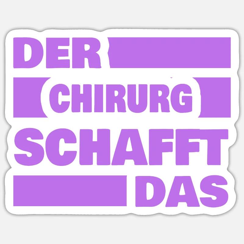Work Surgeon - Sticker size S (10 x 10 cm) - white matte