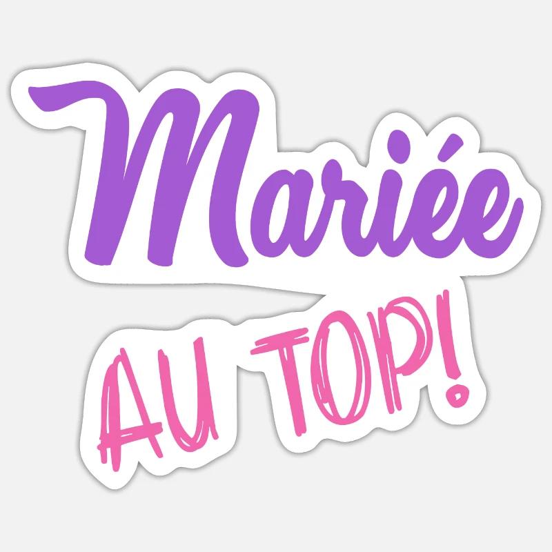 FUTURE MARIEE. EVJF - Sticker taille S (10 x 10 cm) - blanc mat