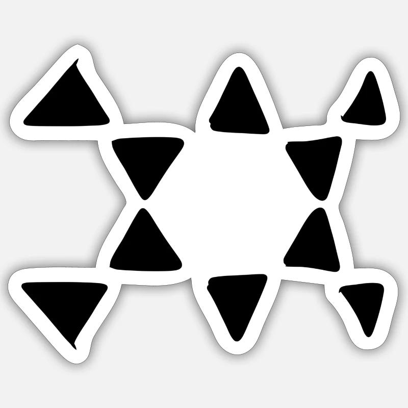 Triangular Pattern Triangular Shapes - Sticker size S (10 x 10 cm) - white matte
