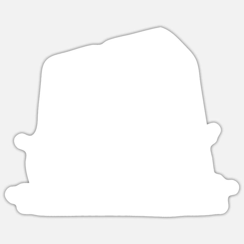 Musique Boxe Symbole Basse - Sticker taille S (10 x 10 cm) - blanc mat