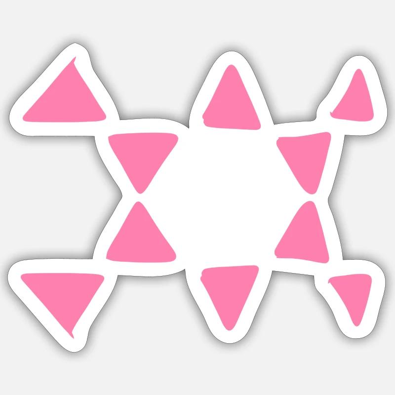 Triangular Pattern Triangular Shapes - Sticker size S (10 x 10 cm) - white matte
